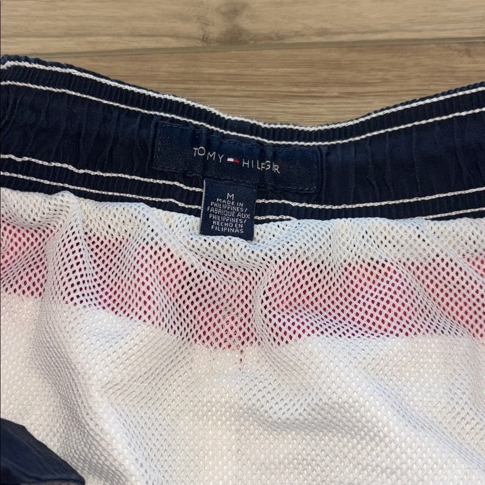 Vtg 90s Tommy Hilfiger  Intl Games Swim Shorts Trunks USA Flag Hip Hop size med